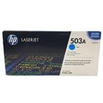 HP 503A Cyan Toner Cartridge Genuine Original Q7581A Color LaserJet 3800 Blue