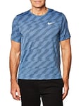 Nike Df Miler Ss Ff Jac T-Shirt Deep Ocean/Royal Pulse/Reflect XXL
