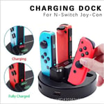Switch joycon chargeur rapid avec lumieux ,4 en 1 Chargeur Nintendo Switch Manettes Joy-Con