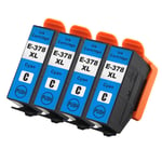 4 Cyan XL Ink Cartridges for Epson Expression Photo XP-8500 & XP-8600