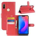Xiaomi Redmi Note 6Pro PU Wallet Case Red