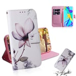 C/N DodoBuy Case for iPhone 12/iPhone 12 Pro, PU Leather Flip Cover Wallet Stand with Credit Card Slots Cash Holder Pouch Magnetic Clasp - Flower