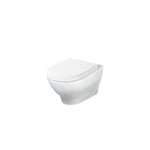 WC suspendu sans rebord en céramique - KvStore - Jazz - Blanc - Céramique