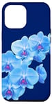 Coque pour iPhone 12 Pro Max Magnifique orchidée phalaenopsis bleue en forme de mania