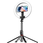 USAMS Tripod Med Lampa 10 tum 1200 mAh 2.3m - Svart