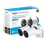 Tapo 2K QHD Wireless Outdoor Security Camera, 2-Cam with Hub included, 180-Day Rechargeable Battery, 4MP, Colour Night Vision, AI Detection, SD Storage, Works with Alexa & Google (Tapo C420S2)