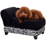 Dog Sofa Bed for XS Sized Dogs with Under Seat Storage Sponge Cushion