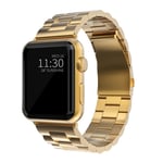 Apple Watch Series 8 45mm Stilrent länkarmband i metall, Guld