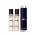 CHANEL Bleu De CHANEL Eau de Parfum Refillable Travel Spray, 3 x 20ml