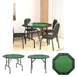 The Living Store Pokerbord för 8 spelare hopfällbart 108x108x75 cm grön -  Poker- & spelbord