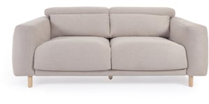 Singa, 3-personers sofa, Stof by Kave Home (H: 98 cm. x B: 215 cm. x L: 114 cm., Beige)
