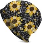 Sunflower Chalkboard Adult Trendy Casual Hats Classic Warmth Knit Hat for Man & Women