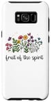 Coque pour Galaxy S8+ Fruit of the Spirit – Poche chrétienne religieuse pour fleurs sauvages