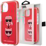 Karl Lagerfeld KLHCP13STPE2TR iPhone 13 mini 5.4 hardt deksel rød/rød Karl&Choupette Head
