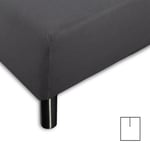 Formsydda lakan - U-split - 160x200 cm - Antracitgrå - 100% bomull jersey lakan - Formsydda lakan för sängar med justerbar höjd