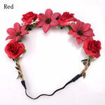 Rose Hairband Sun Flower Headwear Crown Headband Red