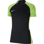 Nike Women's Dri-FIT Strike II Short Sleeve Jersey, Black/Volt/White, L