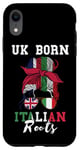 iPhone XR UK Born Italian Roots Messy Bun Girl United Kingdom Italy Case