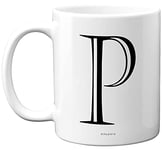 Stuff4 Personalised Alphabet Initial Mug - Letter P Mug, Gifts for Him Her, Fathers Day, Mothers Day, Birthday Gift, 11oz Ceramic Dishwasher Safe Mugs, Anniversary, Valentines, Christmas, Retirement