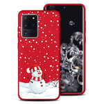ZhuoFan Case for Samsung Galaxy A51 5G, Slim Silicone Matte Phone Cases Christmas TPU Back Cover Shockproof with Cute Cartoon Design Couple Gift 6.5 inch for Girls Samsung A51 5G Case, Snowman 2