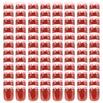 vidaXL Syltburkar i glas med vita och röda lock 96 st 230 ml 50799