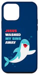 Coque pour iPhone 12 mini Baptism Kids Christian Dolphin – Jesus Washed My Sins Away