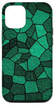 iPhone 15 Pro Green Aesthetic Kelly & Dark Forest Green Glass Illustration Case