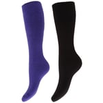 Floso Womens/Ladies Thermal Winter Wellington/Welly Boot Socks (2 Pairs) - UK Shoe 4-7, EUR 37-41
