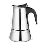 Café Olé Stovetop Espresso Maker, Stainless Steel, 12-Cup – Compatible with Induction, Ceramic, Gas and Electric Stoves, Silver (SEM-12)