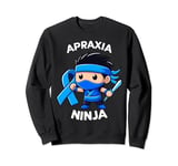 Ninja Apraxia Awareness Ribbon Apraxia Warrior Sweatshirt