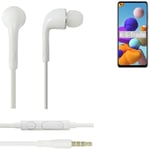 Earphones for Samsung Galaxy A21s in earsets stereo head set