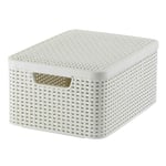 Curver Storage Box with Lid Style M 18L Creamy White