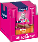 VITAKRAFT - Friandises Chat « Cat-Stick Mini » - À la Dinde et Agneau - Alimentation Pour Chat - Lot de 10 Sachets Fraîcheur De 6 Bâtonnets De 6 g