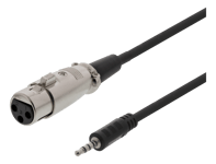 XLR to 3,5mm adapter, 1,5m, 3-pin XLR, Cisco pinout, black