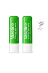 2x Vaseline Stick Green Aloe Vera Lip Therapy Balm 4.8g