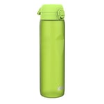 Ion8 1 Litre Water Bottle, Leak Proof, Flip Lid, Carry Handle, Rapid Liquid Flow, Dishwasher Safe, BPA Free, Soft Touch Contoured Grip, Ideal for Sports and Gym, Carbon Neutral Recyclon, 32 oz, Green