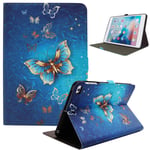 Bbjjkkz iPad 9.7 2018 Case/iPad 6th Generation Case, iPad 9.7 2017 iPad 5th Generation Case, iPad Air 1/2 Case, Ultra Slim PU Leather Folio Stand Cover for iPad 9.7 Inch Tablet, Gold Butterfly