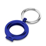 Metal AirTag [Key Chain / Key Ring] Case (Vegan Friendly) - Protective Cover Protects Your AirTag With Style By Easily Attaching To Keys, Backpacks, Hand Bag, Suit Case & Car Keys (Blue)