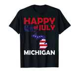American Independence Day 4th July Veteran Michigan T-Shirt