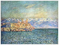 ArtPlaza Monet Claude-The Old Fort in Antibes Panneaux Decoratifs, Bois MDF, Multicolore, 80x60 Cm