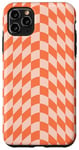 Coque pour iPhone 11 Pro Max Motif damier classique ondulé corail