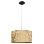 Abba Cylindrical Pendant Ceiling Light Gold Black 40cm