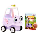 little tikes 661242EUC Let's Go Cozy Coupe-Fairy Mini Vehicle-for Tabletop & Floor Push Play Car Fun-Suitable for Toddlers from 3 Years