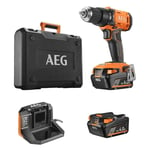 Perceuse visseuse a percussion - AEG - 18 V 60 Nm - Mandrin 13 mm - 25000 cps/min - 2 batteries 18 V 4,0 Ah + Chargeur -