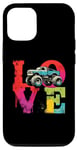 iPhone 13 Pro Love Monster Truck - Vintage Colorful Off Roader Truck Lover Case