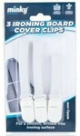 3 x Minky Ironing Board Cover Clips Elastic Fasteners Grips Clip Smooth Ironing