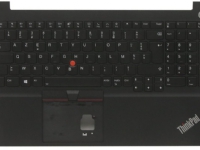 Primax - Erstatningstastatur for bærbar PC - med Trackpoint - bakbelysning - AZERTY - Fransk - svart - FRU - med toppdeksel - for ThinkPad E15 Gen 2 20TD, 20TE