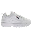 Fila Childrens Unisex Disruptor White Kids Trainers Leather (archived) - Size UK 11