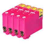 4 Magenta XL Ink Cartridges for Epson WorkForce WF-3620 WF-7620DTWF WF-3640DTWF