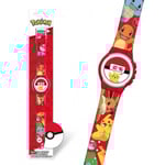 Pokemon 4374 Armbandsur Barnklocka Barn Watch Klocka Digital Röd